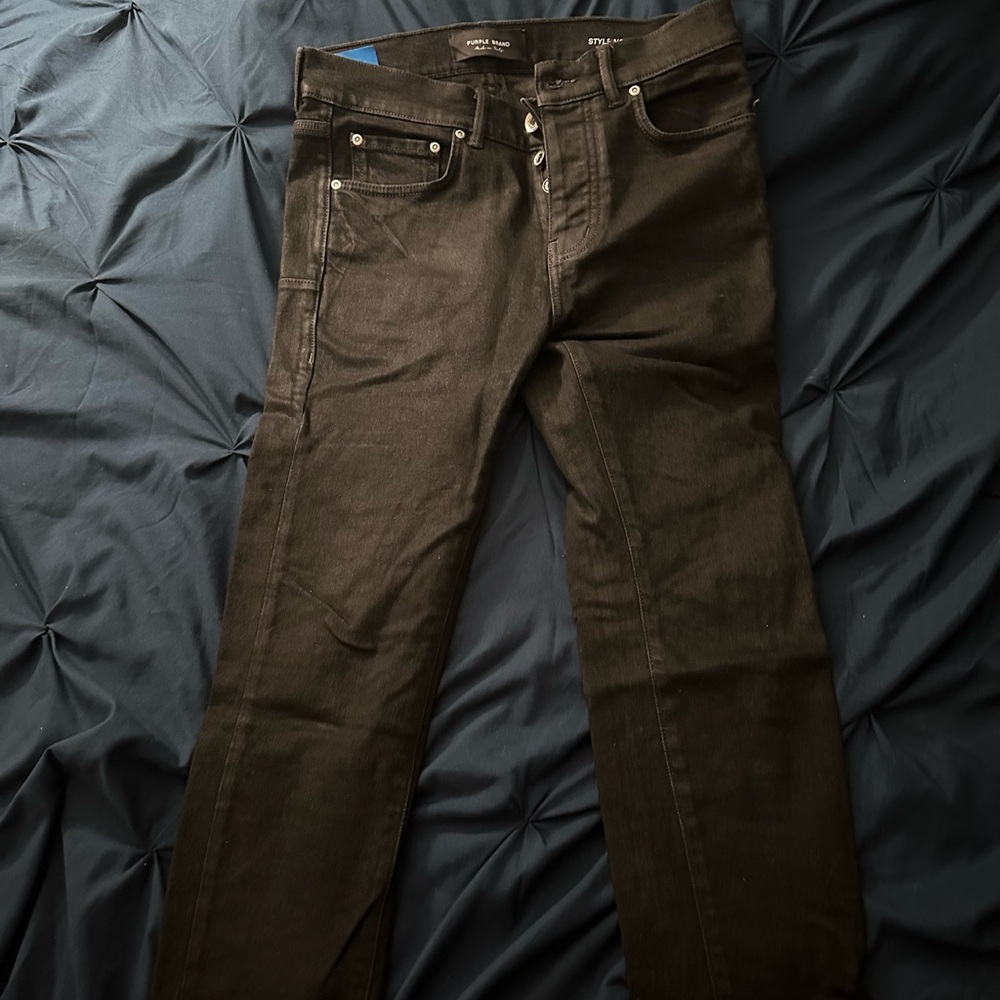 Purple Black Denim Jeans